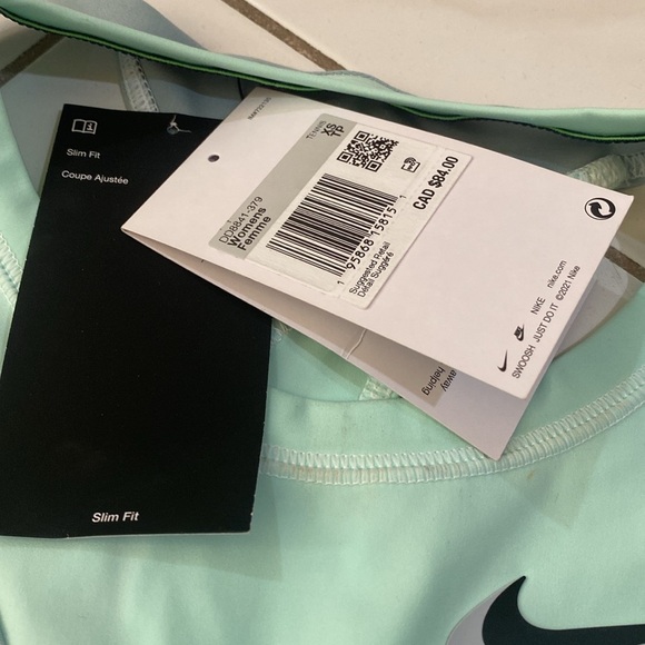 XS Nike Light Green and Gray Asymmetrical Tank - Picture 2 of 3